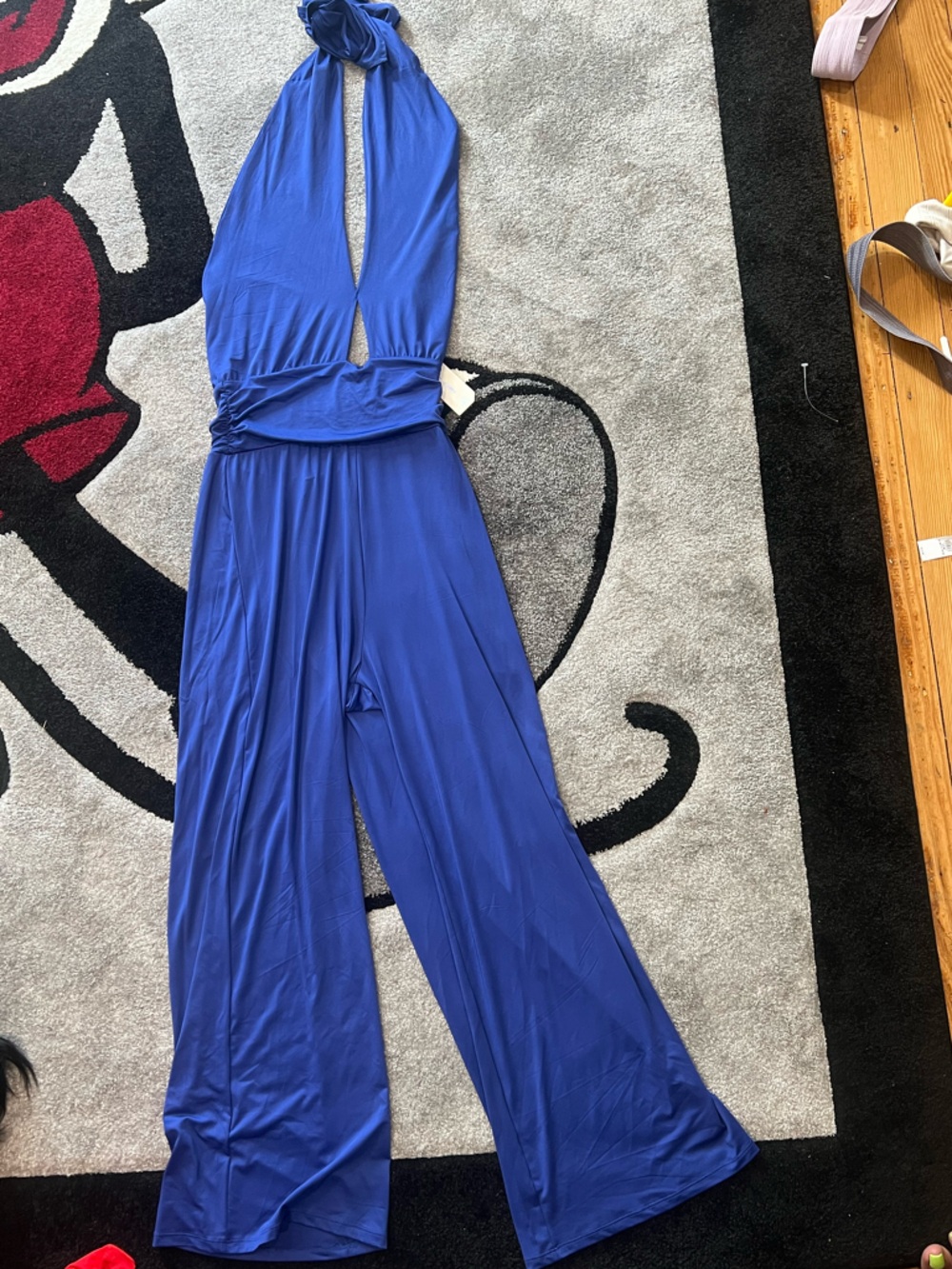 Royal Blue Strapless Jumpsuit